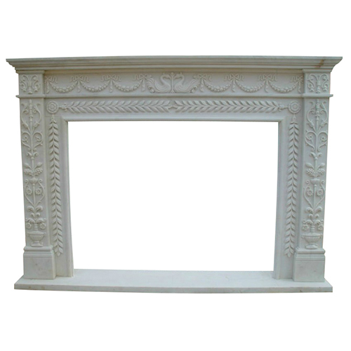Fireplace Mantels,Marble Fireplace,White marble